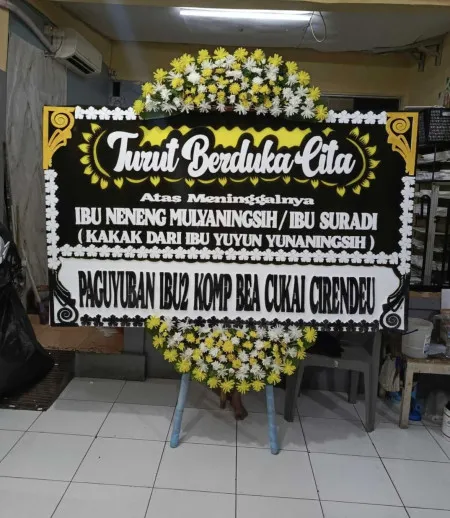 Papan Bunga Duka Terminal Kampung Rambutan
