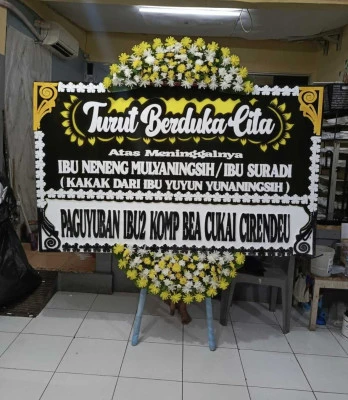 Papan Bunga di Terminal Kampung Rambutan